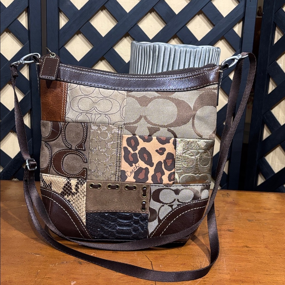 Coach Patchwork Brown Crossbody Bag